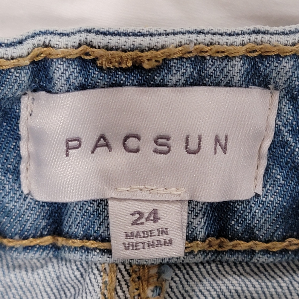 Pacific Sunwear Light Blue Denim Mini Skirt - Picture 5 of 6